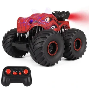 2.4G Dinosaur Spray Stunt Cars With Music Cool Lighting Simulation RC Off-road Car Remote Control Toy for Children Gift