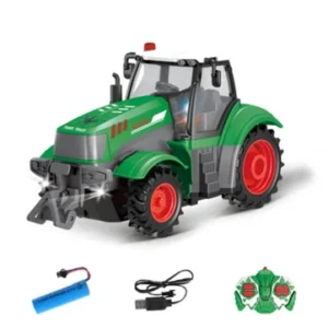 Landi QH205 1/24 27MHZ 4CH RC Car Farmer Series Wood Simulated Transport Model Light Sound Remote Control Toys Boys Dump Truck Engineering Vehicle Set Kids Gifts